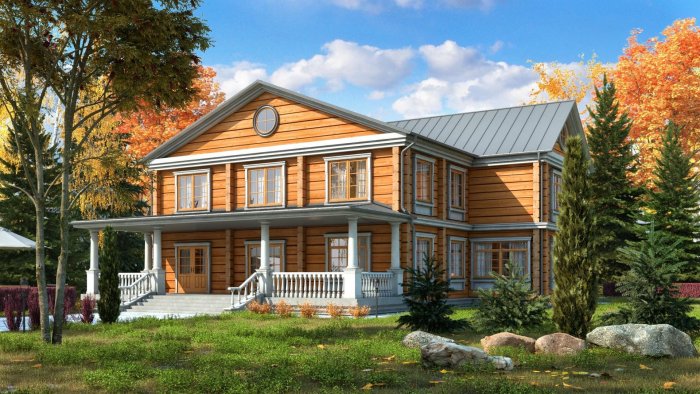 Дворянская усадьба из лафета