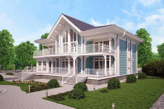 Проект деревянной усадьбы в классическом стиле
