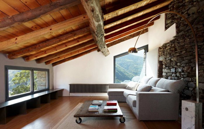 Деревянная крыша интерьер