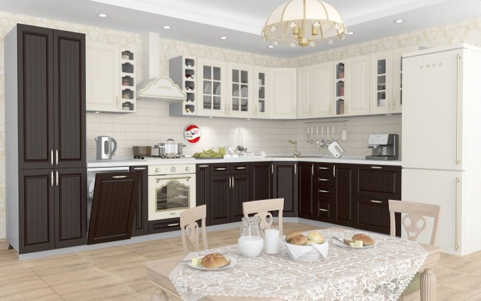 Кухня София Лондон дуб крем изумруд