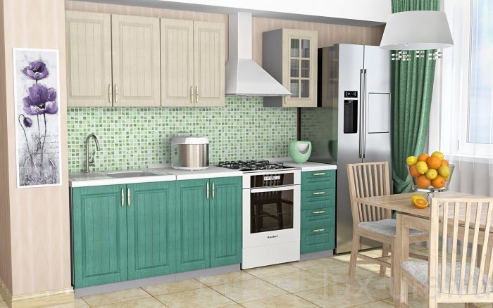 Кухня София Лондон дуб изумруд