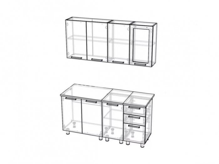 Кухня персик 1.8м БТС