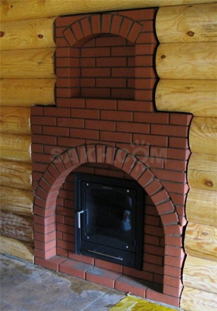 Обкладка банной печи кирпичом