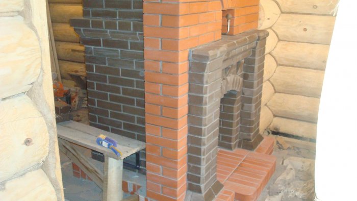 Обкладка кирпичом банной печи Теклар