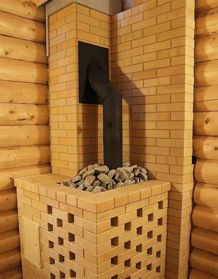 Обкладка печи в бане кирпичом