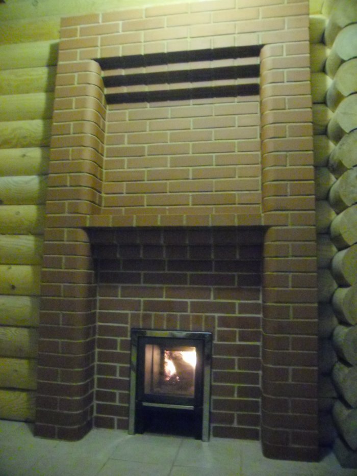Кирпичная банная печь с выносной топкой
