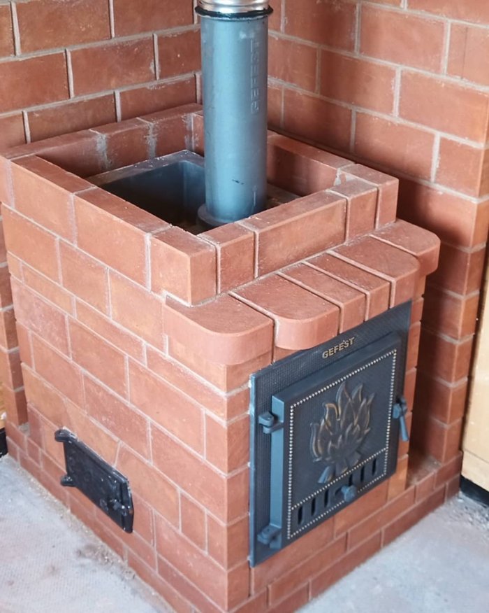 Обкладка печи Гефест кирпичом