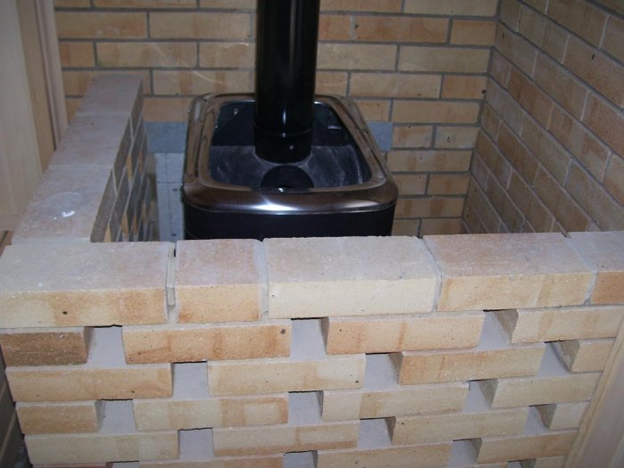 Отделка кирпичной печи в бане