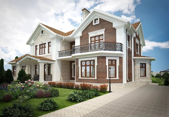 Красивые фасады частных домов