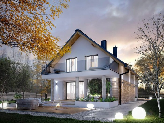 Дом с мансардой 150 кв.м