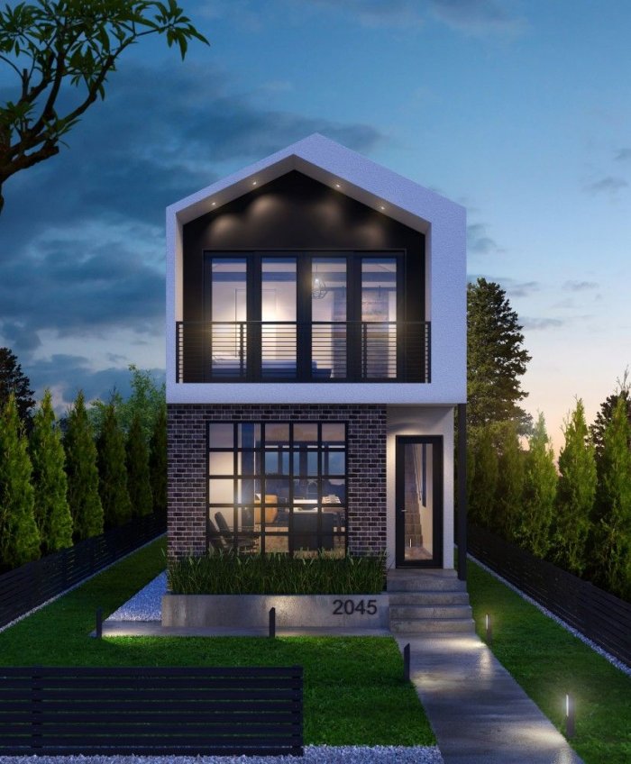 Компактный двухэтажный дом