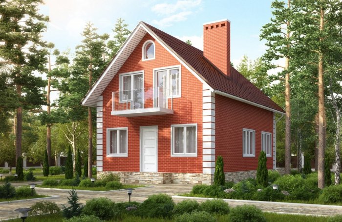 Небольшой кирпичный домик