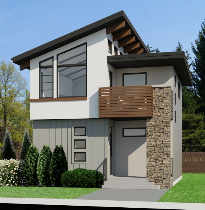 Небольшой двухэтажный домик