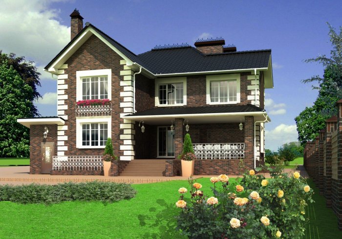 Двухэтажный коттедж