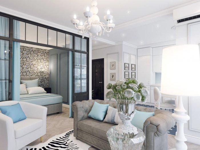 Квартира студия в стиле Неоклассика