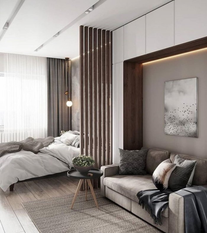 Спальня-гостиная в современном стиле