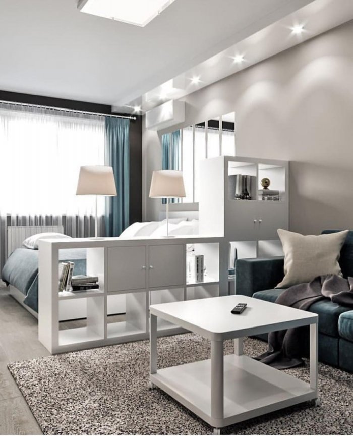 Зонирование комнаты мебелью