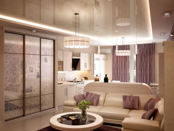 Красивый дизайн однокомнатной квартиры