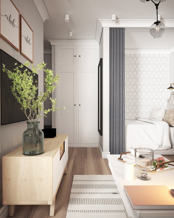 Скандинавский стиль однушки