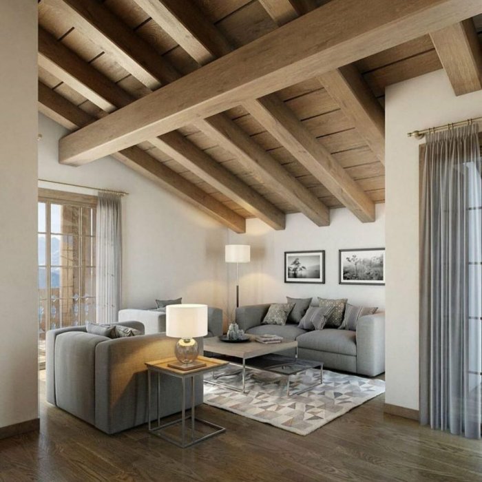 Мансарда Шале интерьер