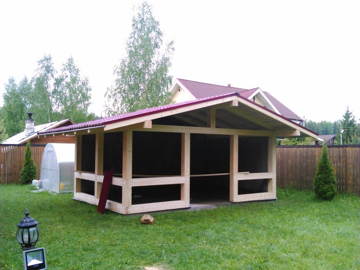 Беседка 6х4 из бруса