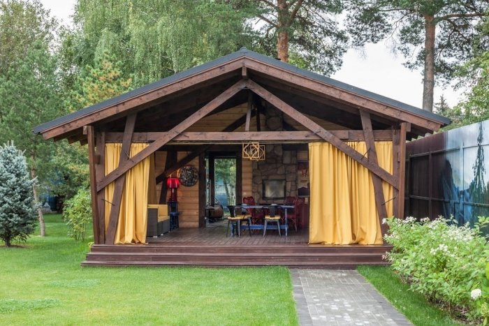 Красивые большие беседки