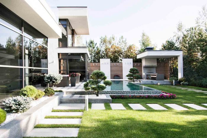 Загородный участок в стиле Минимализм