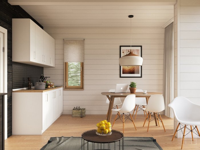 Имитация бруса 190 в интерьере