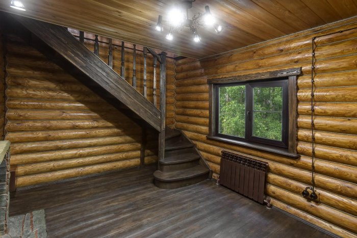 Сруб стены внутренняя отделка