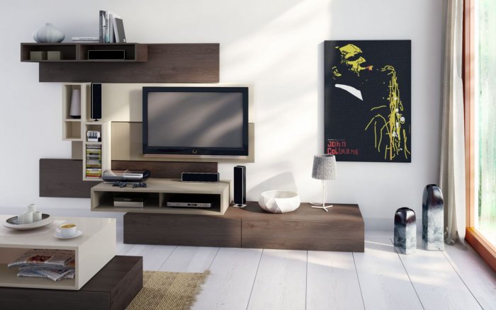 Полка над телевизором