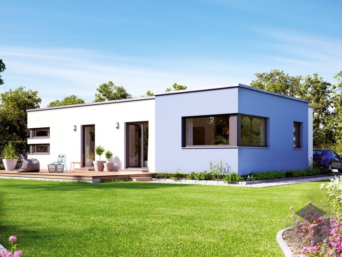 Дом 100 кв с плоской крышей