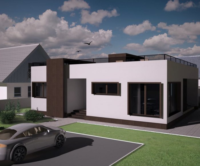 Одноэтажные здания в стиле Минимализм