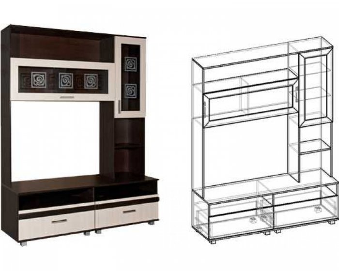 Стенка Каролина Центральная секция