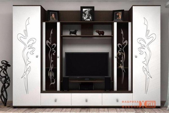 Стенка Флоренция 4 белый глянец