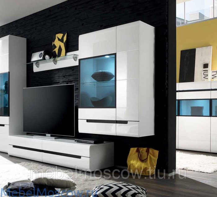 Гостиная Helvetia Lee черный глянец