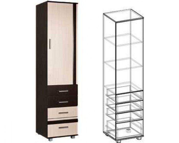 Каролина венге молочный шкаф платяной