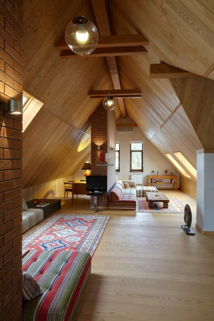 Мансардный этаж интерьер