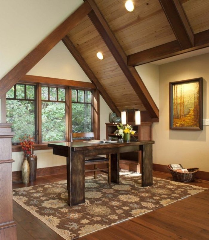 Мансардный этаж интерьер