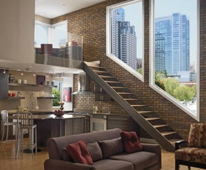 Двухуровневая квартира с панорамными окнами