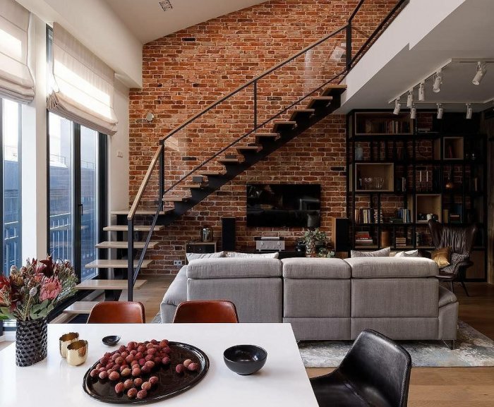 Двухуровневая квартира в стиле лофт