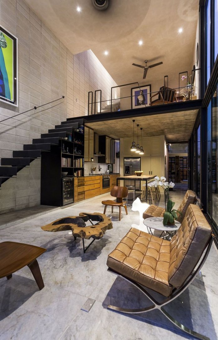 Загородный дом в стиле лофт