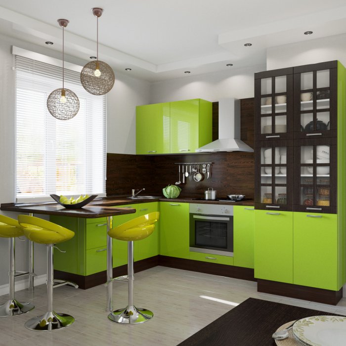 Кухня Леруа Мерлен зеленая