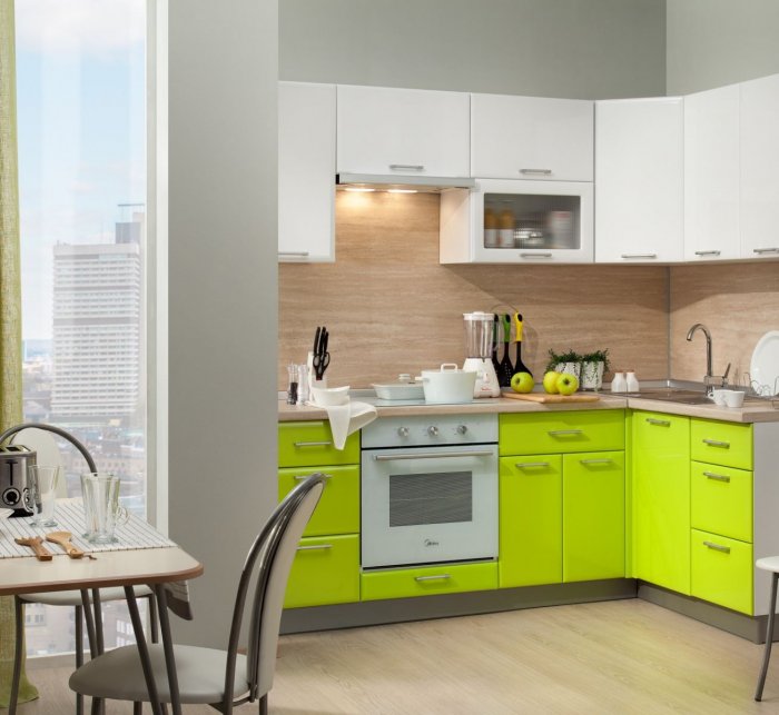 Кухня Яна Мебельсон салатовая