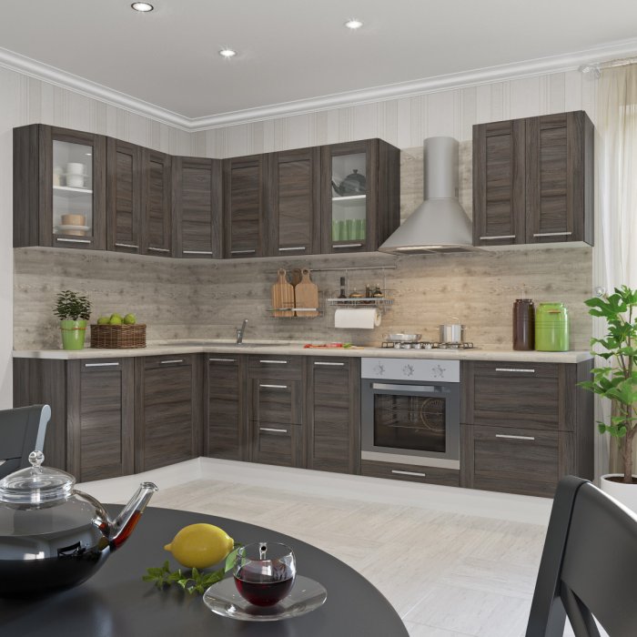 Кухни Леруа фрейм светлый и темный