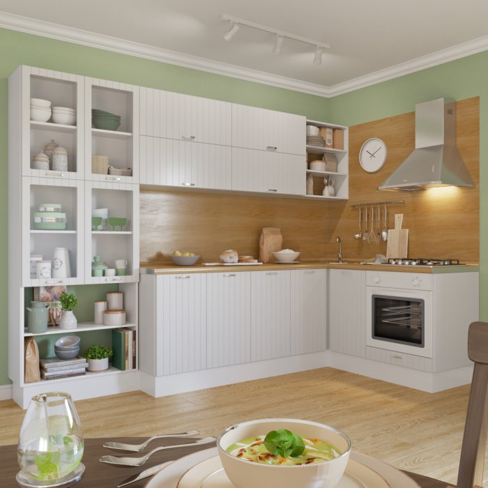 Кухня фенс белая Леруа Мерлен