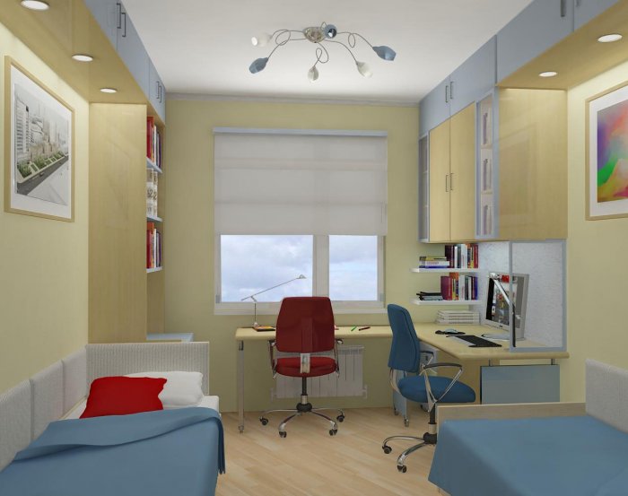 Интерьер комнаты школьника мальчика