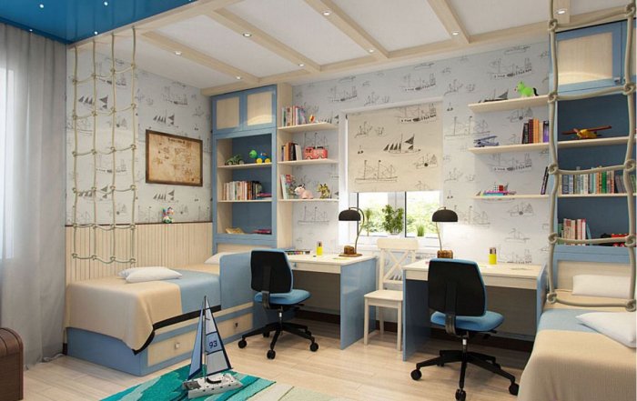 Интерьер детской для школьника