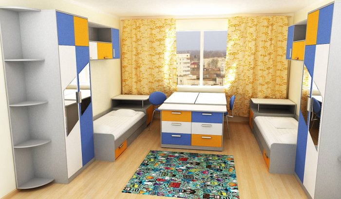 Мебель в детскую комнату для двоих
