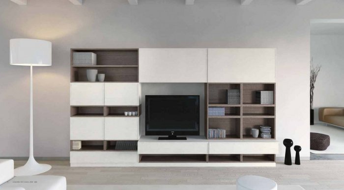 Шкаф в гостиную в современном стиле