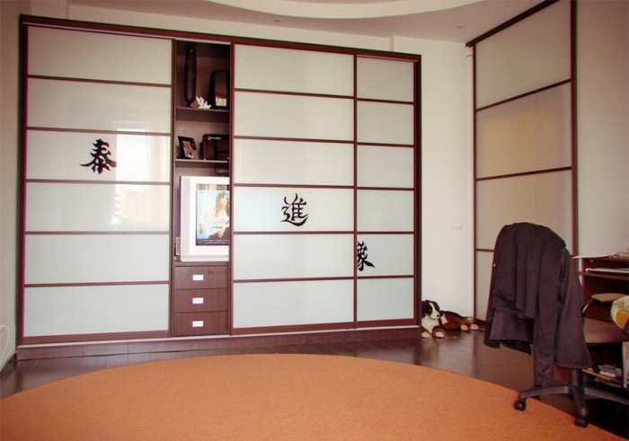 Шкаф купе с телевизором